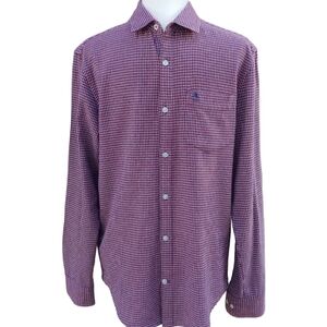 Original Penguin Men's Heritage Slim Fit Houndstooh Button-Down Shirt Medium